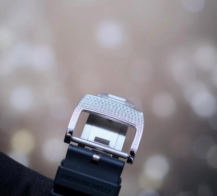 Full Paved Diamond Skeleton Tourbillon Luxury Watch